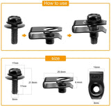 Nilight GRC-70 35PCS Engine Under Cover Splash Shield Guard Body Bolts Bumper Fender Liner Push Retainer Fastener Rivet Clips, view 2