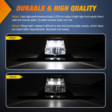 Nilight LED License Plate Light Chrome Housing, view 6