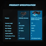 Nilight Offroad Truck Led Light Bar 2 Pcs 12 Inch 72W Combo Beam Roof Grille Bumper Hood For Jeep UTV ATV Boat Pickup | 12V 5-Pin Rocker Switch Harness Kit, view 6