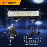 Nilight Led Light Bar 72W 12Inch LED Light Bar Spot Flood Combo 5040lm LED Fog Lights Pods Off Road Light Driving Working Light for Truck Golf Cart SUV ATV UTV Boat, view 2