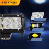 Nilight Led Light Bar 72W 12Inch LED Light Bar Spot Flood Combo 5040lm LED Fog Lights Pods Off Road Light Driving Working Light for Truck Golf Cart SUV ATV UTV Boat, view 3