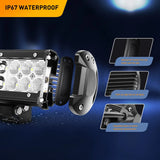 Nilight Led Light Bar 72W 12Inch LED Light Bar Spot Flood Combo 5040lm LED Fog Lights Pods Off Road Light Driving Working Light for Truck Golf Cart SUV ATV UTV Boat, view 6