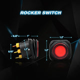 Nilight 12V Lighted On Off Rocker Switch for LED Light Bar Wiring Harness, view 2
