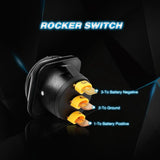 Nilight 12V Lighted On Off Rocker Switch for LED Light Bar Wiring Harness, view 4