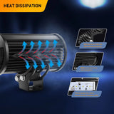 Nilight LED Light Pods 2PCS 36W 6.5Inch LED Light Bar Flood 2520lm LED Fog Lights Off Road Light Driving Working Light for Truck Golf Cart SUV ATV UTV Boat (0607F-B), view 6