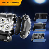 Nilight LED Light Pods 2PCS 4 Inch 18W LED Light Bar Spot 1260lm LED Fog Lights Off Road Light Driving Working Light for Truck Golf Cart SUV ATV UTV Boat (0604S-B), view 5