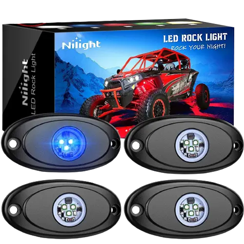 Nilight Blue LED Rock Lights (4 Pcs)