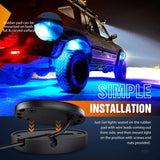 Nilight Blue LED Rock Lights (4 Pcs), view 6