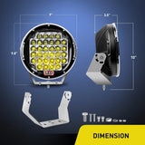 Nilight 2 Pcs 9-Inch Round 96W Spot LED Work Light (Black), view 2