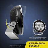 Nilight 2 Pcs 9-Inch Round 96W Spot LED Work Light (Black), view 5