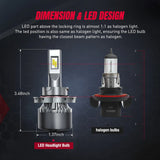 Nilight NIXMEN 2 Pcs H13/9008 LED Headlight Bulb 70W 8000-10000LM 350% Brighter High Low Beam Halogen Lamp Replacement Upgraded LED Headlight Conversion Kit 6500K, 2 Years Warranty, view 2