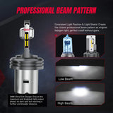 Nilight NIXMEN BA20d H6 LED Motorcycle Headlight Bulb Hi/Lo Beam S2 Light Bulb Conversion Kit for Motorbike AC/DC 9-60V CSP Chips 6000K (20036H), view 6