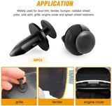 Nilight 40 Pcs Head 21.4mm Hole 8.6mm Car Push Retainer Clips Kits Door Clip Panel Audio Video Dashboard Dismantle, view 5