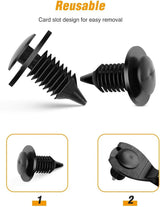 Nilight 25 Pcs Head 18.5mm Hole 9mm Car Push Retainer Clips Kits For Ford Dodge, view 4