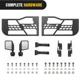 Nilight Front Rear Tubular Doors W/Side View Mirrors For 2007 2008 2009 2010 2011 2012 2013 2014 2015 2016 2017 2018 Wrangler JK 2 Door, view 2