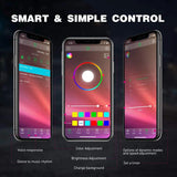 Nilight LED RGB Rock Lights Bluetooth Underglow Multicolor Neon (8 Pods), view 4