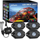 Nilight LED RGB Rock Lights Bluetooth Underglow Multicolor Neon (8 Pods), view 5