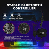 Nilight LED RGB Rock Lights Bluetooth Underglow Multicolor Neon (8 Pods), view 6