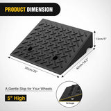 Nilight 5 Inch Rise Height Rubber Curb Ramps 7000lbs Load Capacity (Pair), view 2