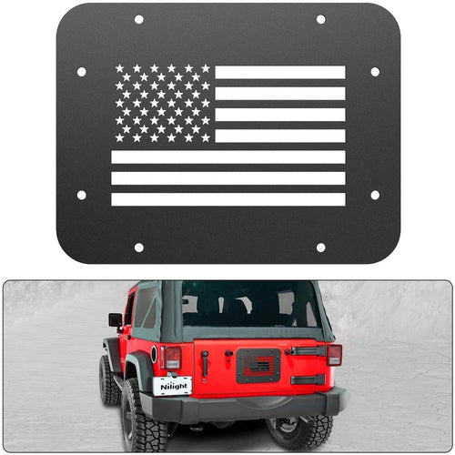 Nilight Spare Tire Carrier Delete Filler Plate For 2007 2008 2009 2010 2011 2012 2013 2014 2015 2016 2017 Wrangler JK & Unlimited