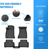 Nilight TPE Floor Mats for Audi A4 S4 2017 2018 2019 2020 2021 2022 2023 2024 2025 All Weather Custom Fit Heavy Duty Floor Liners, view 3