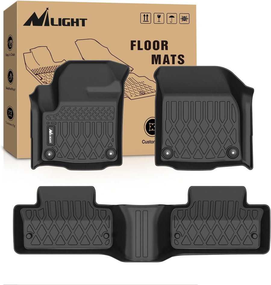 Nilight TPE Floor Mats for Land Rover Range Rover Evoque 5 Door and Coupe 2011 2012 2013 2014 2015 2016 2017 2018 2019, All Weather Custom Fit Heavy Duty Floor Liners