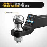 Nilight Hitch Ball Mount w/ 2 Inch Ball Mount | 5/8 Inch Hitch Pin Clip, view 5