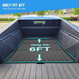 Nilight Truck Bed Mat for Tesla Sybertruck 2023 2024 2025 6FT, 3D Anti-Slip, Thick and Durable, All Weather Custom Fit TPE Trunk Bed Liner, view 2