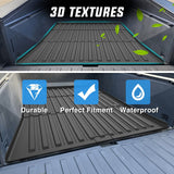 Nilight Truck Bed Mat for Tesla Sybertruck 2023 2024 2025 6FT, 3D Anti-Slip, Thick and Durable, All Weather Custom Fit TPE Trunk Bed Liner, view 3