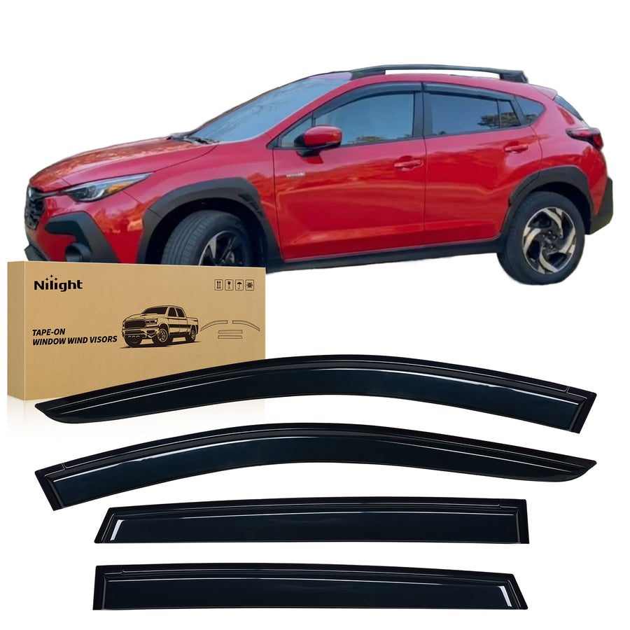 Nilight Window Visors for Subaru Crosstrek 2024 2025, Out-Channel Window Wind Deflectors Rain Guards -4PCS