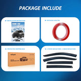 Nilight Window Visors for Subaru Crosstrek 2024 2025, Out-Channel Window Wind Deflectors Rain Guards -4PCS, view 6