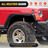 Nilight Off-Road Fender Flares Kit Compatible with 1997 1998 1999 2000 2001 2002 2003 2004 2005 2006 Wrangler TJ & LJ, view 5