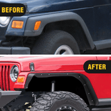 Nilight Off-Road Fender Flares Kit Compatible with 1997 1998 1999 2000 2001 2002 2003 2004 2005 2006 Wrangler TJ & LJ, view 6