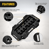 Nilight Off-Road Mini Short Recovery Traction Boards For 4WD 4X4 (2PCS Black), view 5