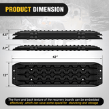 Nilight Off-Road Recovery Traction Boards For 4WD 4X4 with 2PCS Mounting kit Zipper Bag 2 leashes (Black), view 2