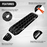 Nilight Off-Road Recovery Traction Boards For 4WD 4X4 with 2PCS Mounting kit Zipper Bag 2 leashes (Black), view 5