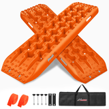 Nilight Off-Road Recovery Traction Boards For 4WD 4X4 with 2PCS Mounting kit Zipper Bag 2 leashes (Orange), view 2