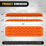 Nilight Off-Road Recovery Traction Boards For 4WD 4X4 with 2PCS Mounting kit Zipper Bag 2 leashes (Orange), view 3