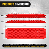 Nilight Off-Road Recovery Traction Boards For 4WD 4X4 with 2PCS Mounting kit Zipper Bag 2 leashes (Red), view 3