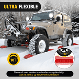 Nilight Off-Road Recovery Traction Boards For 4WD 4X4 with 2PCS Mounting kit Zipper Bag 2 leashes (Red), view 4