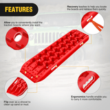 Nilight Off-Road Recovery Traction Boards For 4WD 4X4 with 2PCS Mounting kit Zipper Bag 2 leashes (Red), view 6