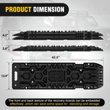 Nilight Off-Road Recovery Traction Boards For 4WD 4X4 with Jack Lift & Carry Bag (Black), view 3