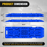 Nilight Off-Road Recovery Traction Boards For 4WD 4X4 with Jack Lift & Carry Bag (Blue), view 3