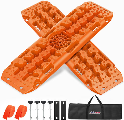 Nilight Off Road Traction Boards 4x4 Truck Jeep Recovery Tracks Mats Gear | Heavy Duty Tire Recovery Boards Mounting Kit With Round and Square Jack Lift Base for Truck Jeep SUV Mud Sand Dunes Snow
