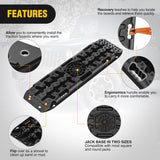 Nilight Off Road Traction Boards 4x4 Truck Jeep Recovery Tracks Mats Gear | Heavy Duty Tire Recovery Boards Mounting Kit With Round and Square Jack Lift Base for Truck Jeep SUV Mud Sand Dunes Snow, view 3