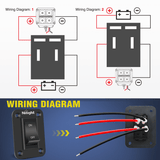 Nilight ON-Off Switch Panel 12V 20A 4 PIN DPST Toggle Switch, view 3