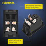 Nilight ON-Off Switch Panel 12V 20A 4 PIN DPST Toggle Switch, view 6