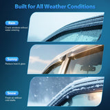 Nilight Out-Channel Rain Guards for Ford F150 Crew Cab 2004-2008, 4PCS | Tape-On Smoke Window Visors, Helps Reduce Wind Noise, Fits F150 2004 2005 2006 2007 2008, Lincoln Mark LT 2006 2007 2008, view 2