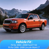 Nilight Out-Channel Rain Guards for Ford F150 Crew Cab 2004-2008, 4PCS | Tape-On Smoke Window Visors, Helps Reduce Wind Noise, Fits F150 2004 2005 2006 2007 2008, Lincoln Mark LT 2006 2007 2008, view 3
