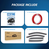 Nilight Outside-Mount Rain Guards for Chevy Equinox 2018-2024, 4PCS | Window Deflectors Window Visors for Fresh Air Circulation, Chevy Equinox 2018 2019 2020 2021 2022 2023 2024, Smoke Tinted, view 6